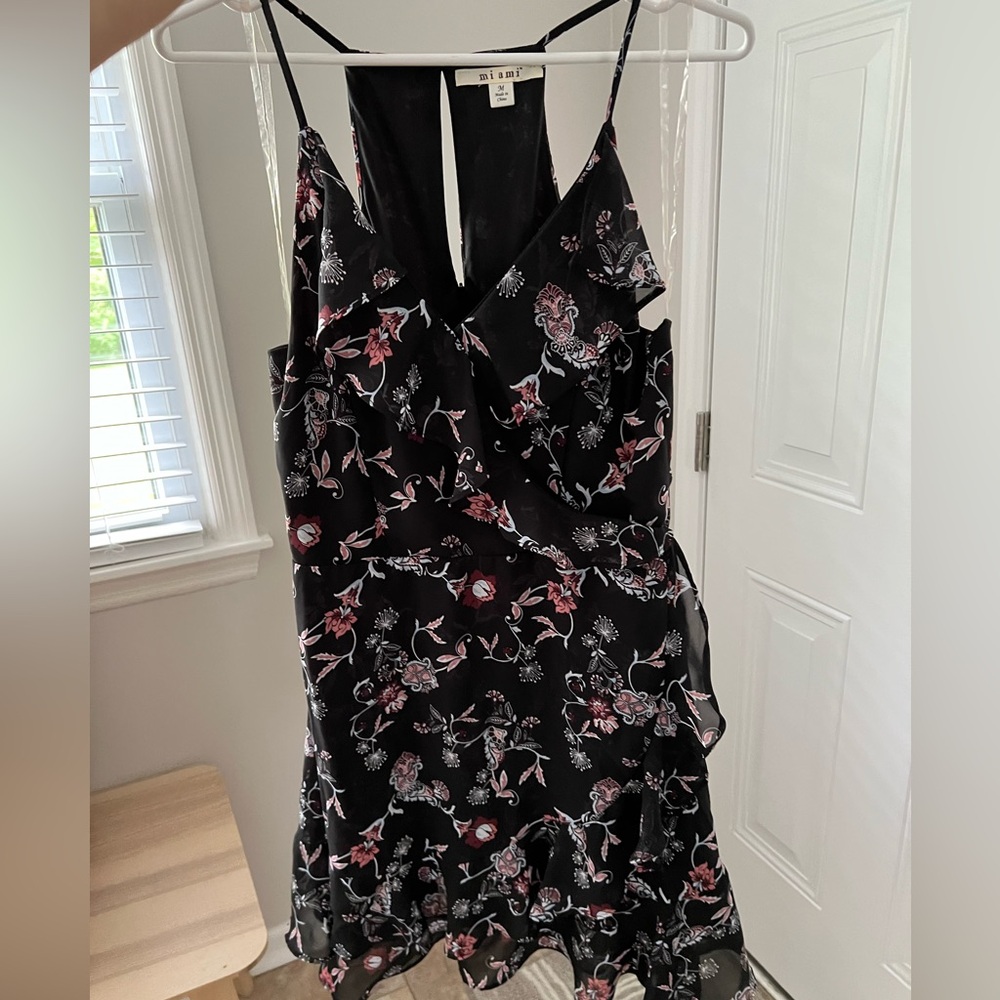 Black floral dress